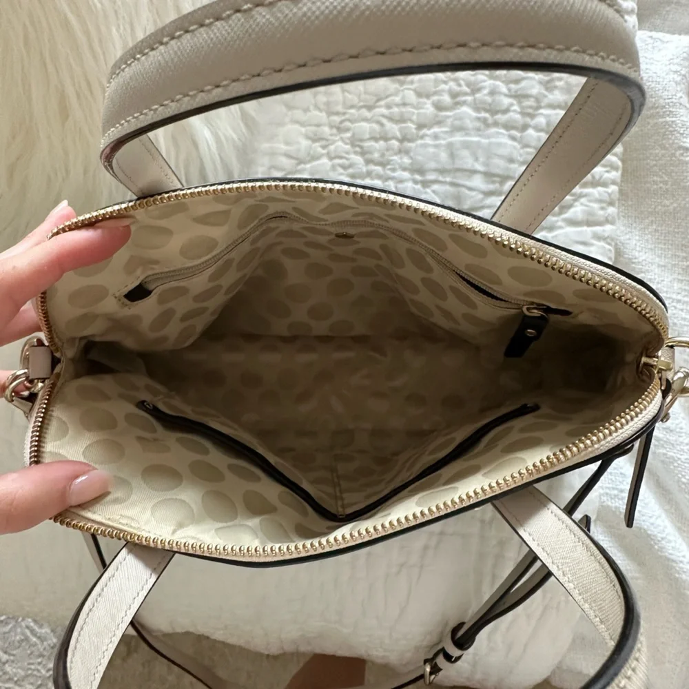 kate spade Black and Cream Two-Tone Crossbody Satchel - Picture 3 of 6